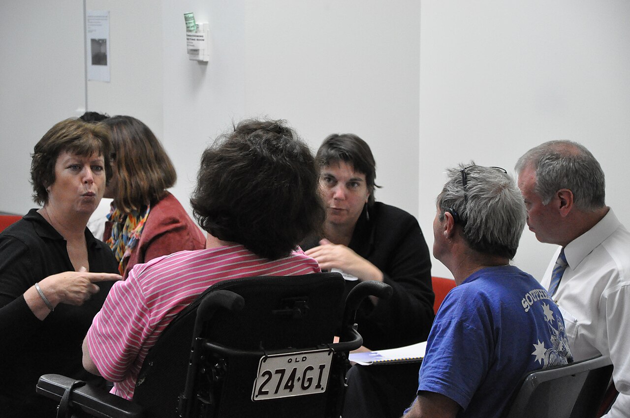 Residents taking part in an access and inclusion consultation