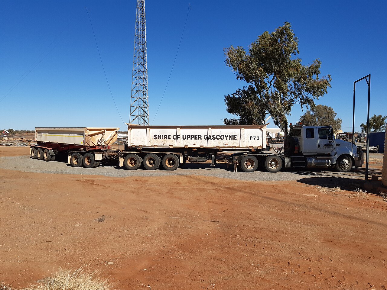 A local council road works truck in regional Australia